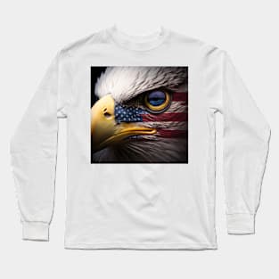 USA, Bald Eagle, America, American Flag, Long Sleeve T-Shirt